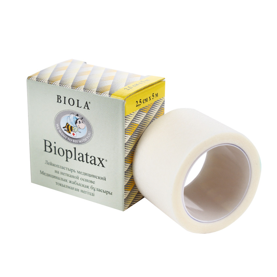 Лейкопластырь "Bioplatax" 2,5 см*5м в упаковке по 12 шт