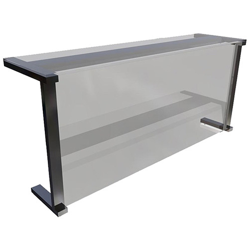 Полка настольная Gastrolux ПН-153/Г(1500х300х400 мм, стекло, Г-обр.)