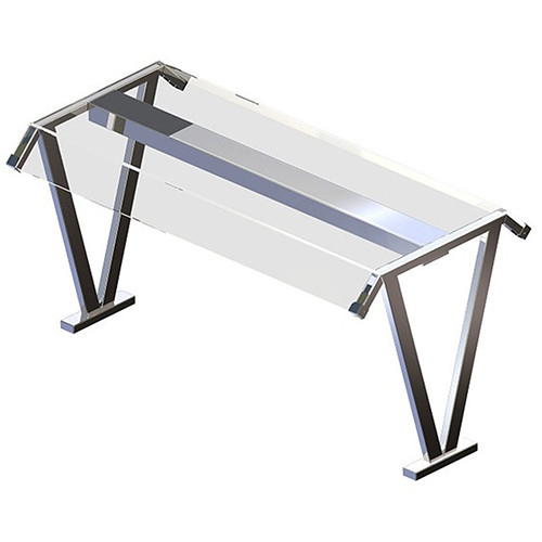 Полка настольная Gastrolux ПН-154/V(1500х550х400 мм, стекло, V-обр.)