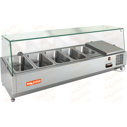 Витрина HICOLD VRX 1200 (1200х385х459мм, 0,15 кВт, 220В,+2...+7 °С)