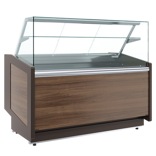 Витрина кондитерская 1020х840х1230(1280)мм КС80 SM 1,0-1 темный дуб, +2...+10
