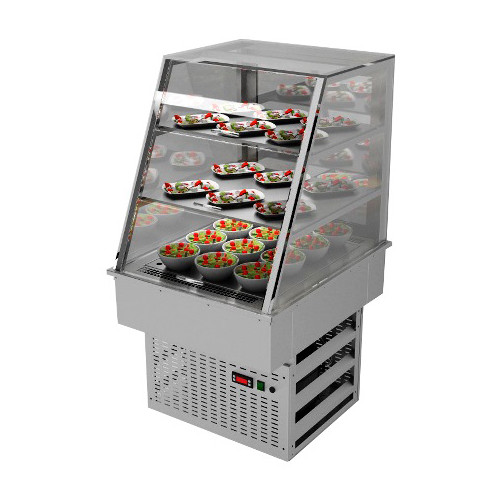 Витрина охл. встр. для cамообслуживания Gastrolux ВCВ-127/S+(1200х700х1140 мм, 0,8 кВт, 220В)