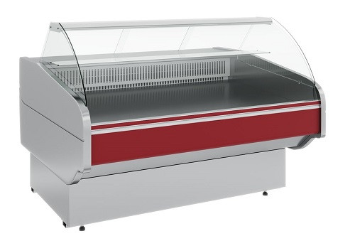 Витрина среднетемпературная 1420х1215 G120 SM 1,5-2 красн (Статика откр) ВХСо-1,5 ATRIUM) +2...+6 БЕЗ БОК
