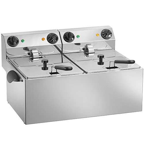 Фритюрница Amitek FE88 (620x430x310мм, 2х8 л, 3,25кВт+3,25кВт, 220В) 2 емкости