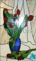 Витраж в технике "Тиффани" - Тюльпаны