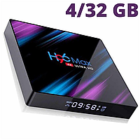 TV Box H96 MAX + 4/32 Гб , ТВ приставка Smart TV Box Android UHD 4K Rockchip RK3318 smartbox