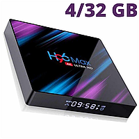 TV Box H96 MAX +  4/32 Гб , ТВ приставка Smart TV Box Android UHD 4K Rockchip RK3318 smartbox