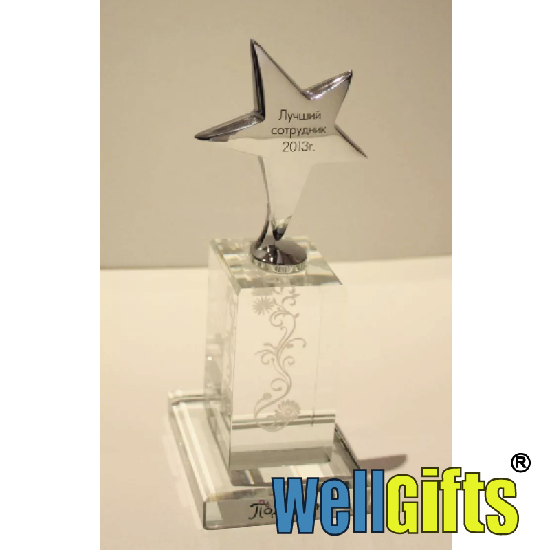 Награда Звезда со стеклянной подставкой - фото 1 - id-p89125529