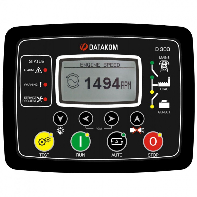 Контроллер для генератора Datakom D-300 MK2 (MPU, J1939, GSM, подогрев дисплея)