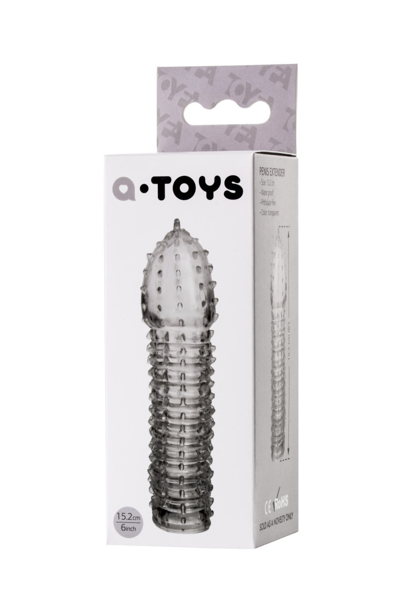 НАСАДКА НА ПЕНИС TOYFA A-TOYS , TPR, ПРОЗРАЧНЫЙ, 15,2 СМ