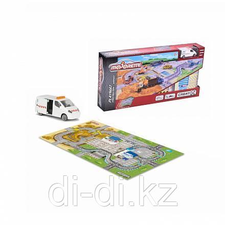 Dickie Toys Игровой коврик Creatix Construction + 1 die-cast машинка Majorette 2056412