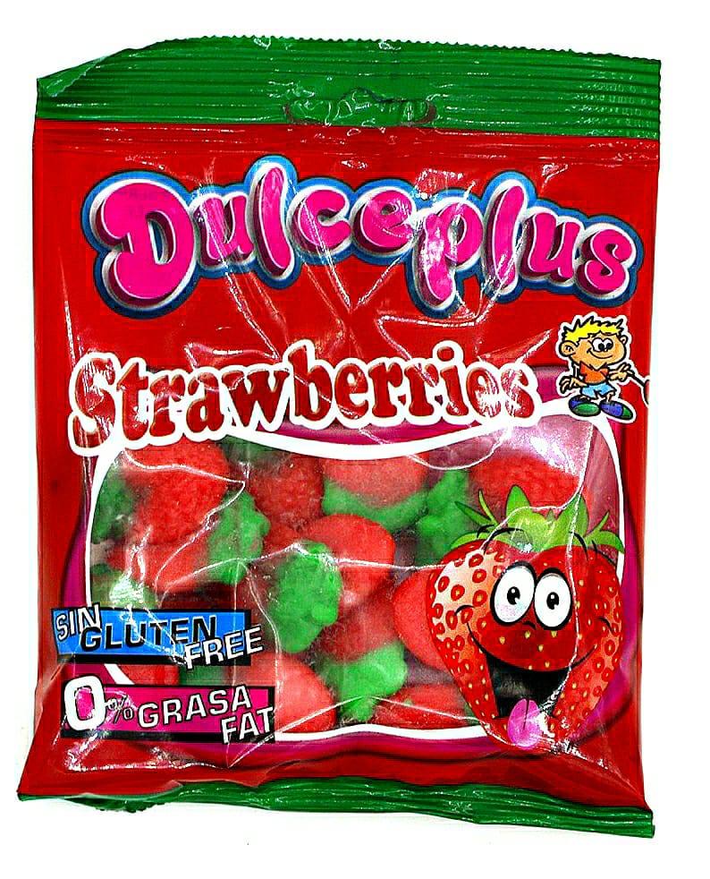 Dulceplus жевательный мармелад "Земляника" Испания 100г
