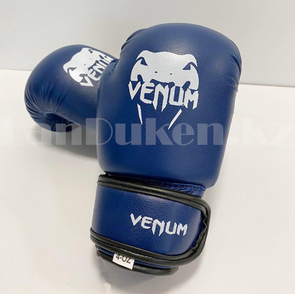 Детские перчатки для бокса 4-OZ Venum синие с рисунком - фото 3 - id-p89131632