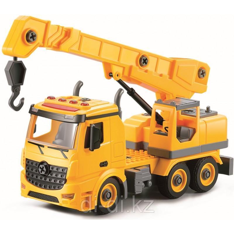 Funky toys Грузовик-конструктор с подъемным краном, фрикц., свет, звук, 1:12 FT61110