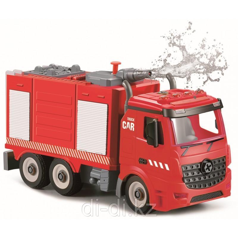Funky toys Пожарная машина-конструктор, фрикционная, свет, звук, вода, 1:12 FT61115