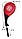 Лапа-ракетка для тхэквондо двухсторонний барабанный красная с тканевой ручкой, фото 2