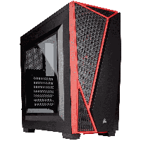 Компьютерный корпус Corsair Carbide Series SPEC 04 ATX/Micro-ATX/Mini-ITX, Черный/красные вставки