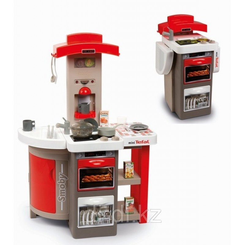 Smoby Детская Складная Детская кухня Tefal Opencook звук кипение 24акс 312203