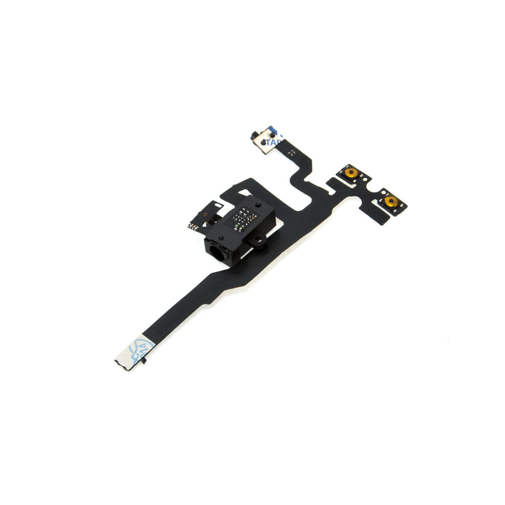 Шлейф Apple iPhone 4S на громкость с коннектором гарнитуры Black (48)