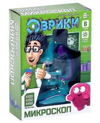 Микроскоп детский с подсветкой [увеличение до 450х] с набором аксессуаров «Биология» ЭВРИКИ, фото 2