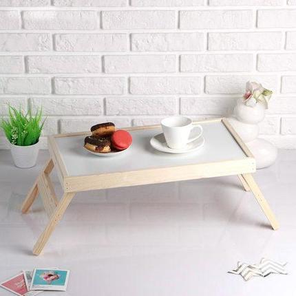 Столик складной деревянный для завтрака «Утро доброе» (Липа), фото 2
