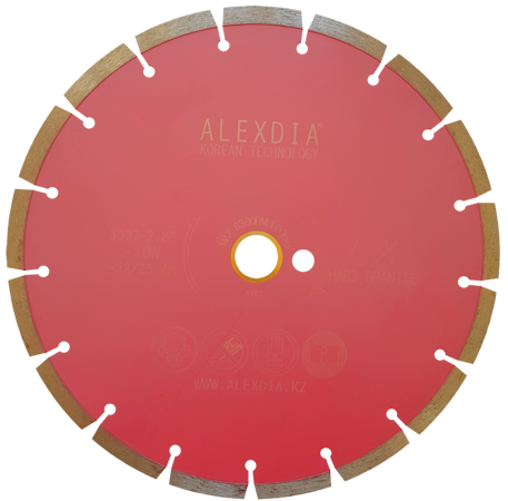 Сегментный диск по граниту (sinered) розовый "спеченый" 105 мм 105D-1.6T-7W-22.23/20H