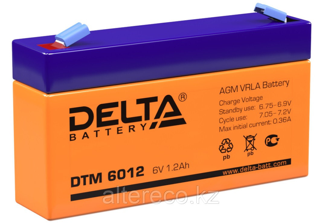 Аккумулятор Delta DTM 6012 (6В, 1,2Ач)