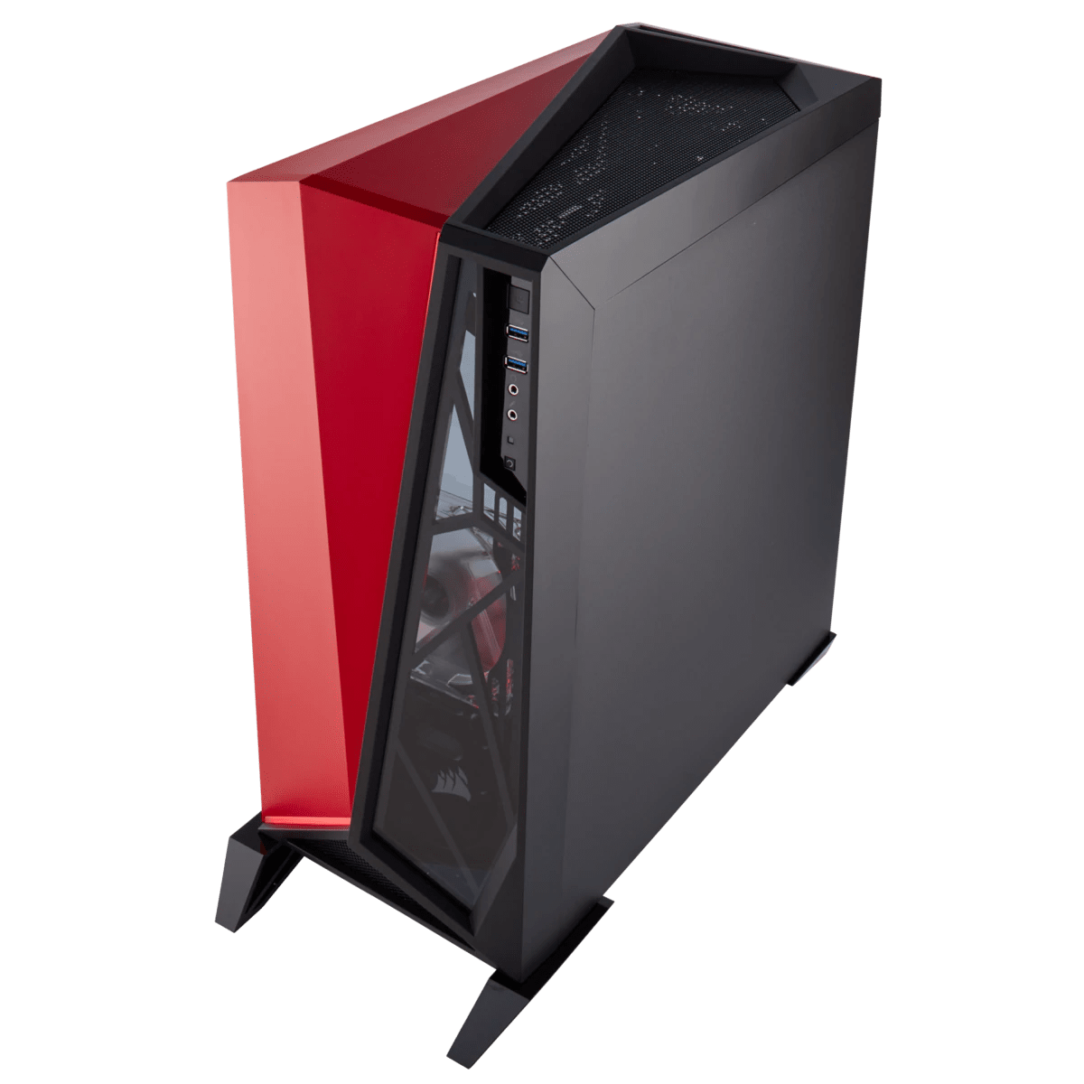 Компьютерный корпус Corsair Carbide Series SPEC-OMEGA Tempered Glass ATX/Micro-ATX/Mini-ITX, Черно-красный