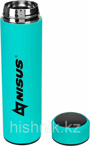 Термос NISUS 450ML с термодатчиком бирюзовый