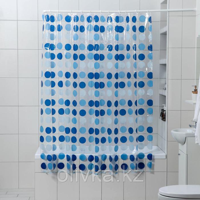 Штора для ванной комнаты Доляна «Градиент», 180×180 см, PVC