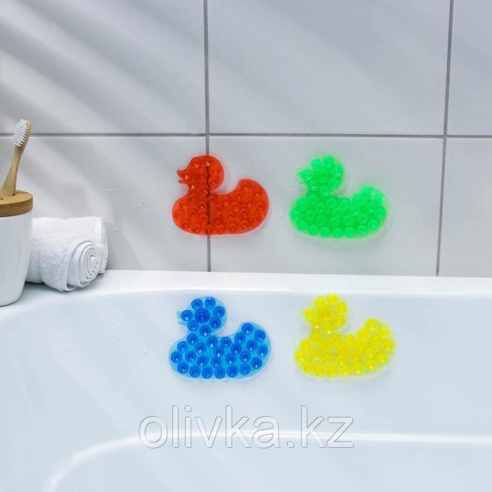 Мини-коврик для ванны «Уточка», 9×11 см, цвет МИКС