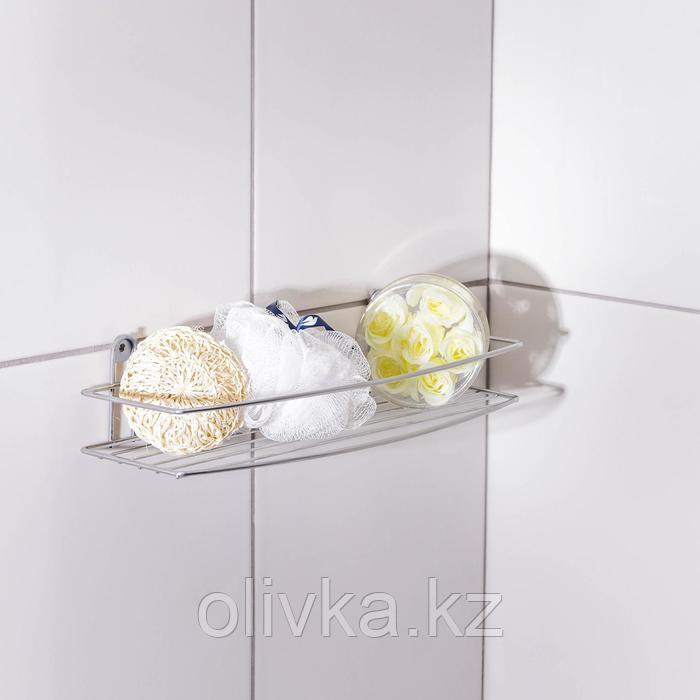 Полка для ванной прямая, 35×13×7,5 см, цвет хром
