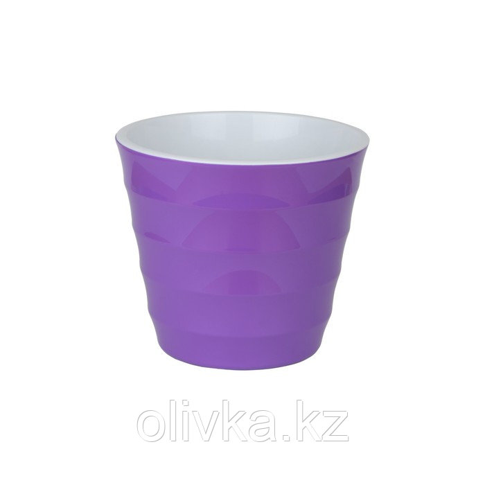 Пластиковый горшок с вкладкой «Лаура», цвет фиолетовый