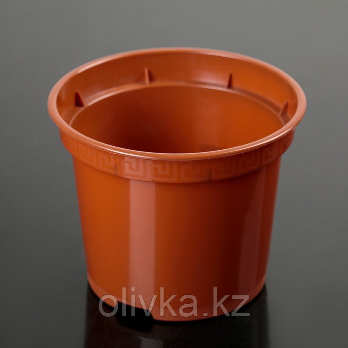 Горшок цветочный 1,5 л, D=15 "Классик С", цвет терракот