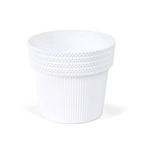 Пластиковый горшок «Пола Джампер», диаметр 13 см, цвет белый,