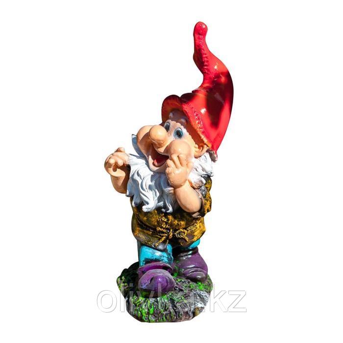 Садовая фигура "Гном весельчак" 20х25х55см