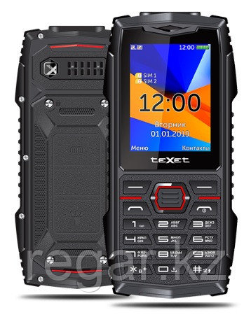 Мобильный телефон Texet TM-519R черный-красный