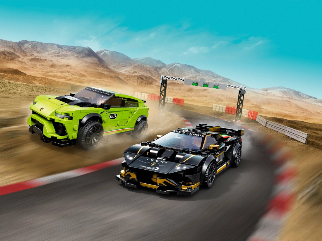 76899 Lego Speed Champions Lamborghini Urus ST-X & Lamborghini Huracan Super Trofeo EVO - фото 3 - id-p89158269