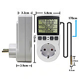 Терморегулятор розетка с таймером и выносным датчиком температуры, фото 7