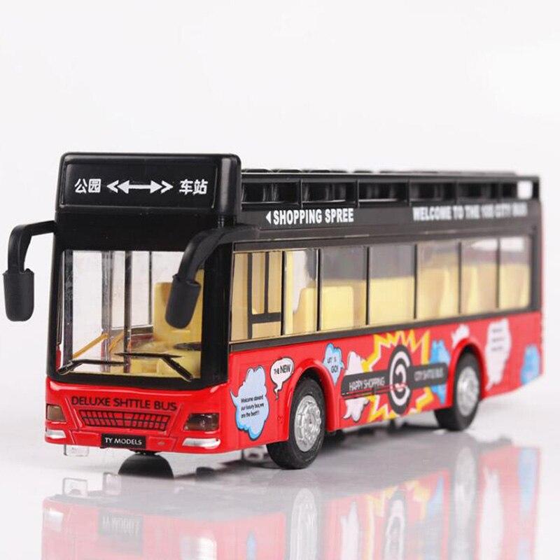 Игрушечный транспорт двухярусный автобус 1:36 18 см - фото 3 - id-p89171546