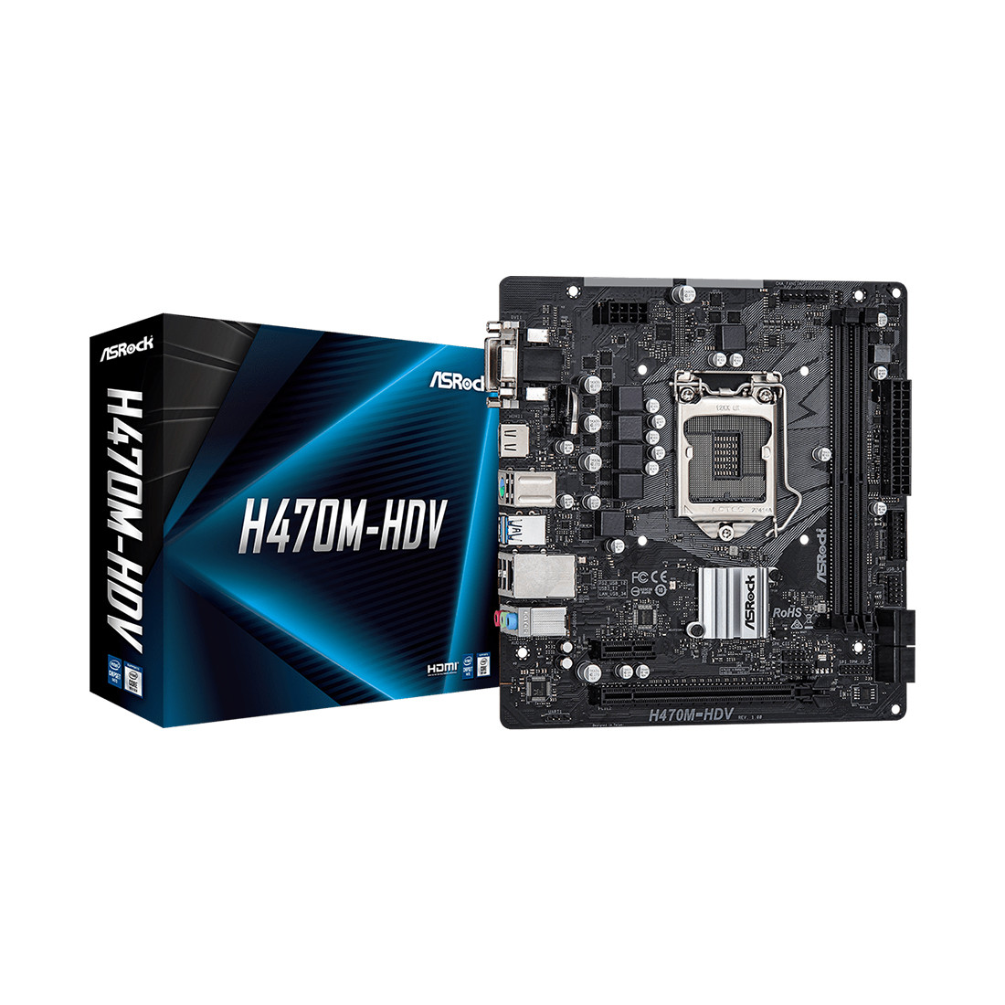 Материнская плата, ASRock, H470M-HDV