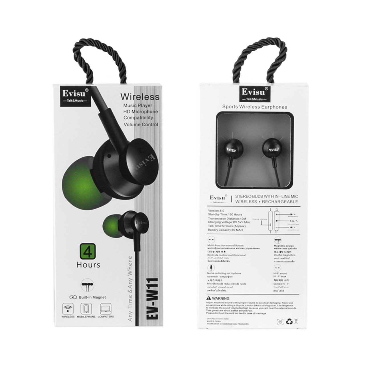Bluetooth гарнитура Evisu EV-W11, Black