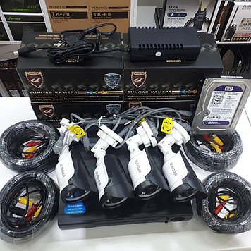 Комплект видеонаблюдения 4 камеры