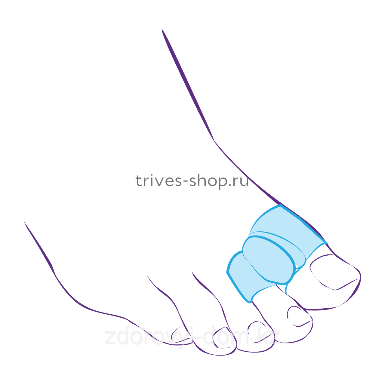 Межпальцевая перегородка с кольцами на 1-й и 2-й пальцы СТ-54.2, фото 1