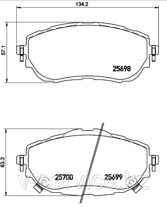 Тормозные колодки KEBO CD-1561.02(REMSA 1561.02)