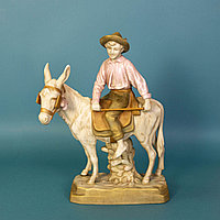 Мальчик на осле. Мануфактура Royal Dux