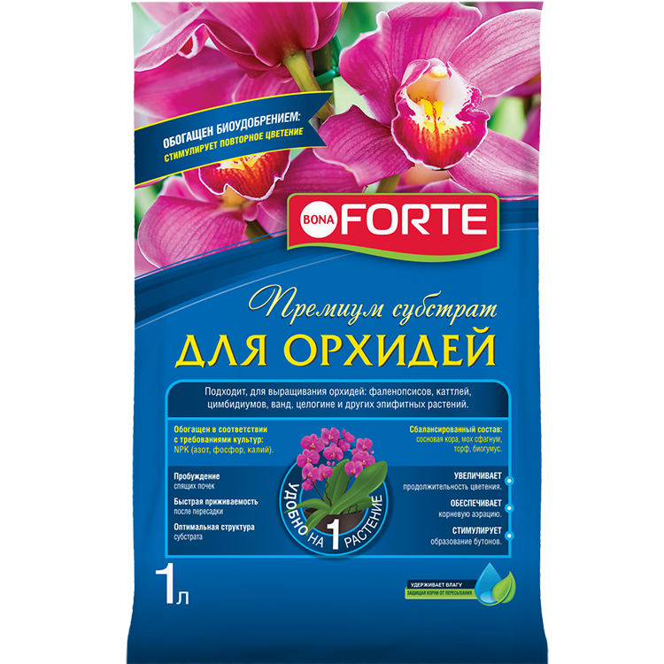 Субстрат ДЛЯ ОРХИДЕЙ, 1 л