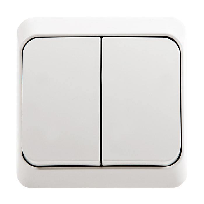 Двухклавишный выключатель, наружный: продажа, цена в Алматы. Настенные ...