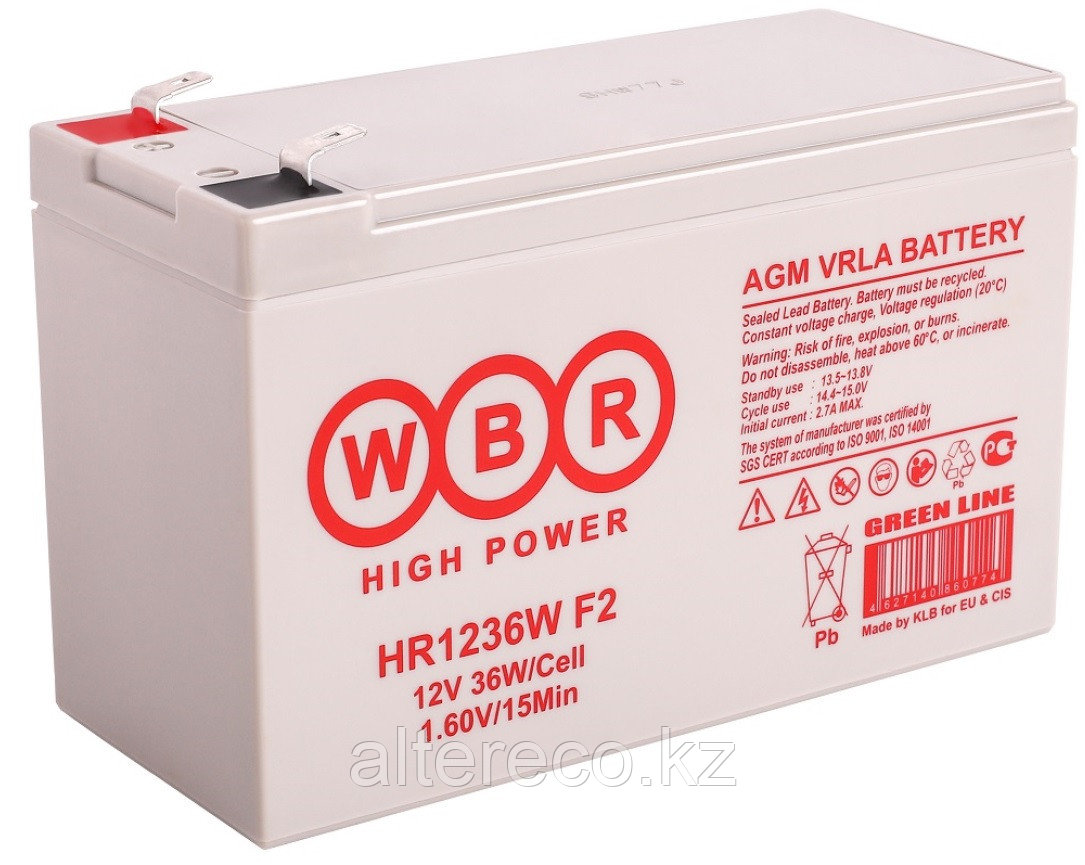 Аккумулятор WBR HR1236W (12В, 9Ач)
