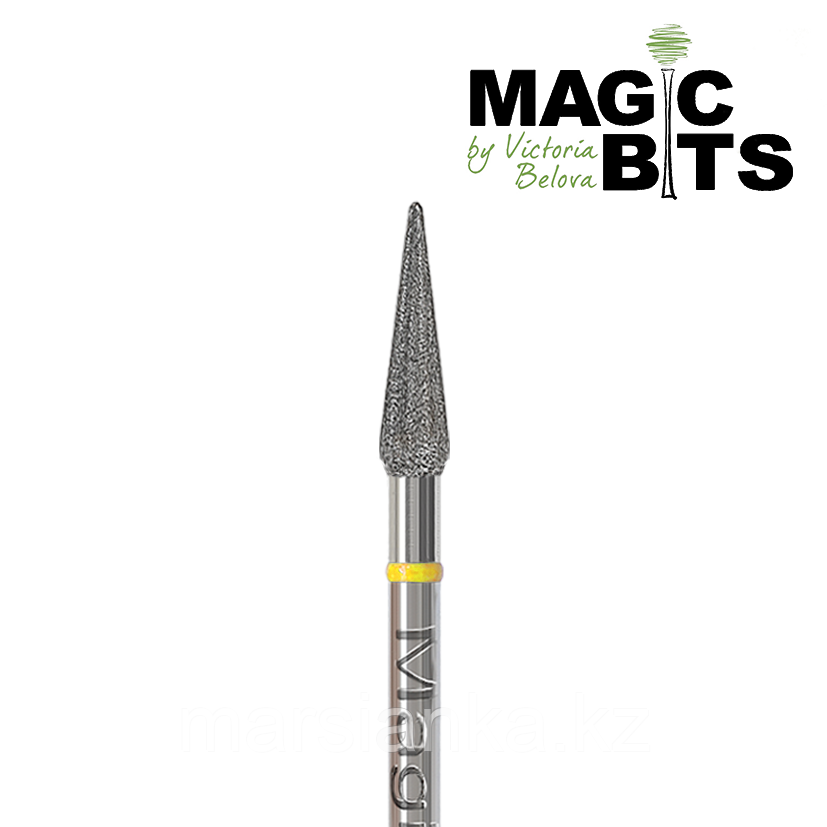 Бор алмазный капля желтая 030мм, Magic Bits